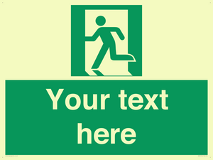 Custom Emergency Exit Left Sign